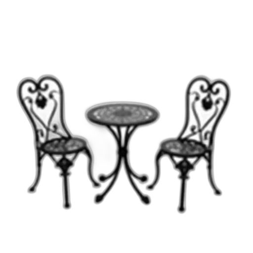 furniture, jewelry, monochrome, black transparent PNG cut-out