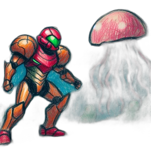 robot, concept art, watercolor, pixel art transparent PNG cut-out