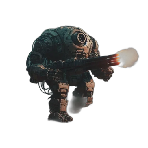 weapon, robot, creature, staff transparent PNG cut-out