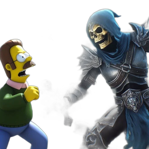 concept art, ned, flanders, simpsons transparent PNG cut-out