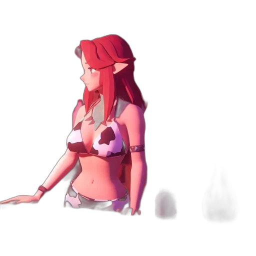 dress, hat, staff, weapon transparent PNG cut-out