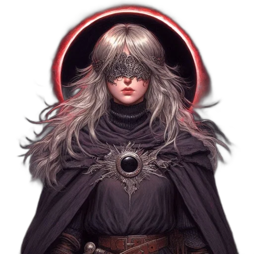 mask, face, hair, sword transparent PNG cut-out