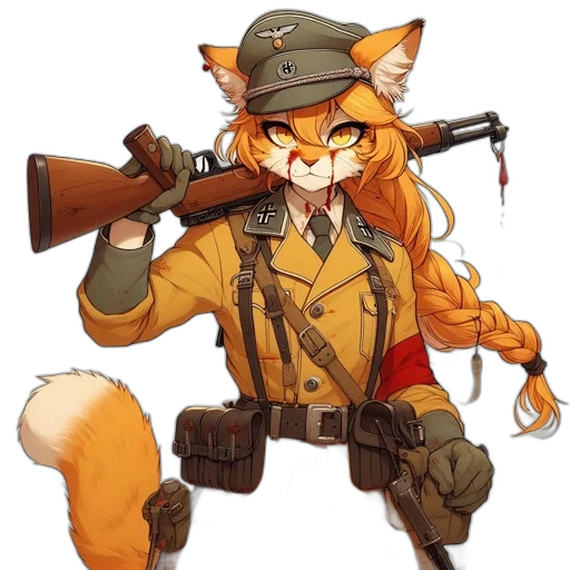 weapon, staff, animal, jacket transparent PNG cut-out