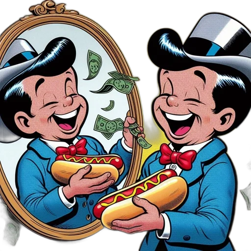 food, cartoon, comic book art, man transparent PNG cut-out