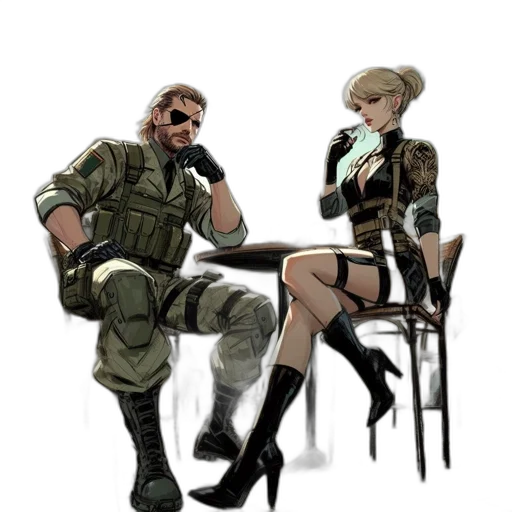 jacket, weapon, concept art, cyberpunk transparent PNG cut-out