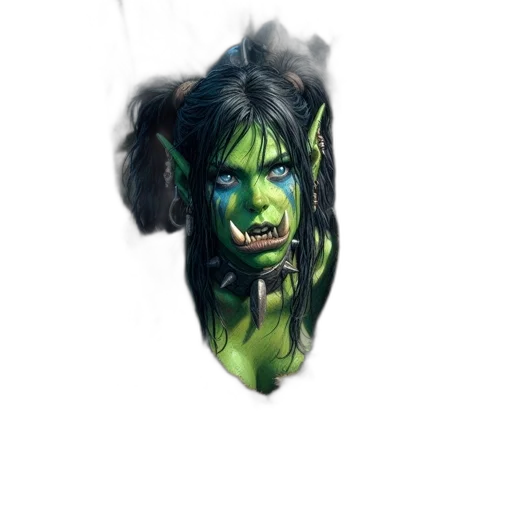 creature, mask, face, staff transparent PNG cut-out