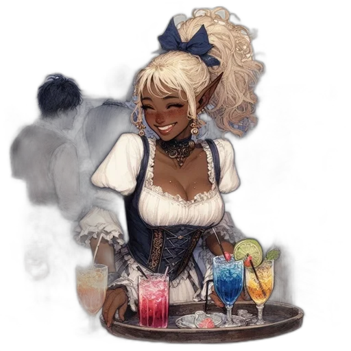 staff, food, dress, fantasy art transparent PNG cut-out