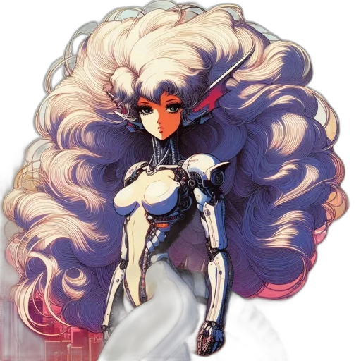 hair, crown, robot, mask transparent PNG cut-out