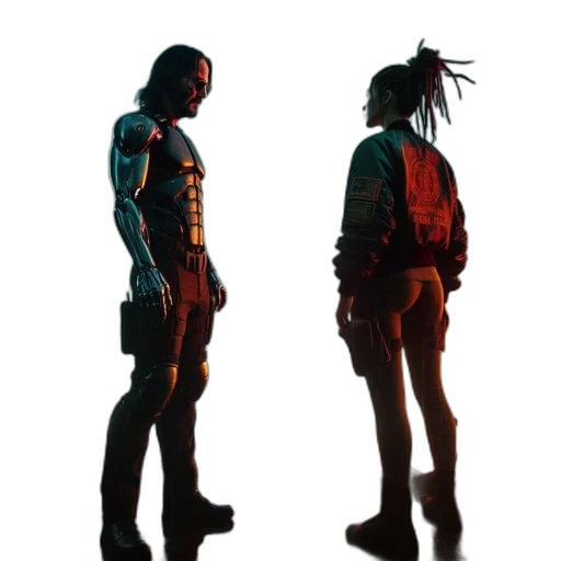 jacket, concept art, cyberpunk, 3d render transparent PNG cut-out