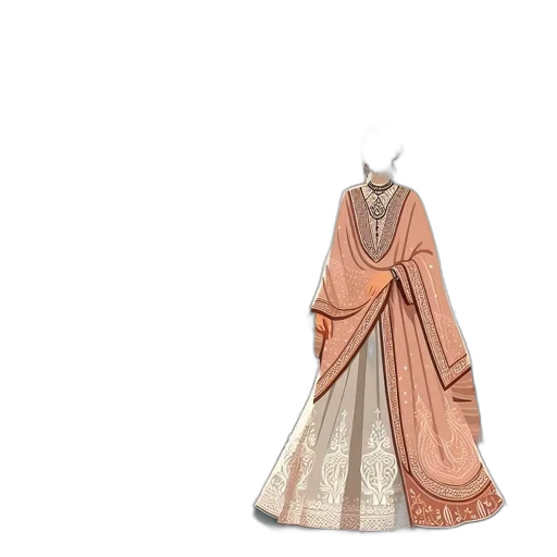 dress, jacket, jewelry, 3d render transparent PNG cut-out