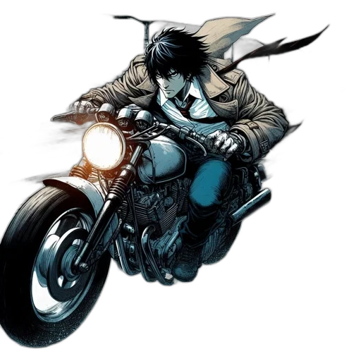 jacket, comic book art, concept art, cyberpunk transparent PNG cut-out