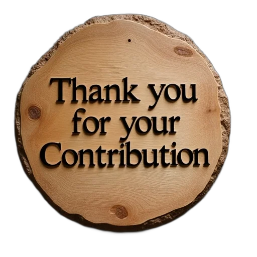 oak, plaque, text, thank transparent PNG cut-out