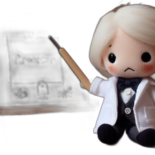 concept art, plush, toy, resembling transparent PNG cut-out
