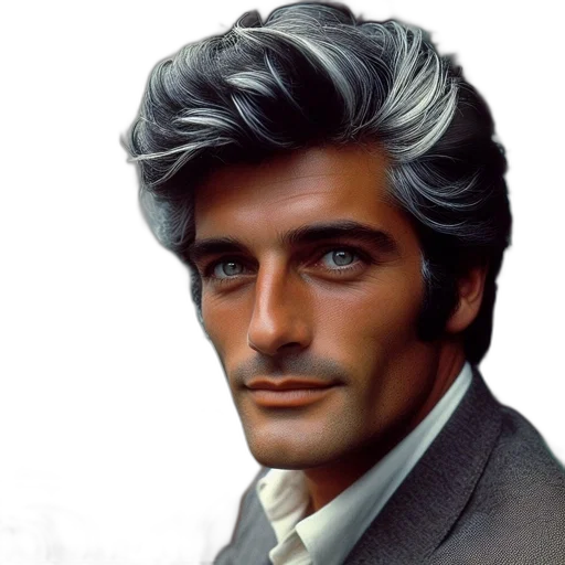 face, hair, photorealistic, oil painting transparent PNG cut-out