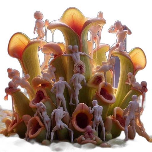 flower, crown, hat, creature transparent PNG cut-out