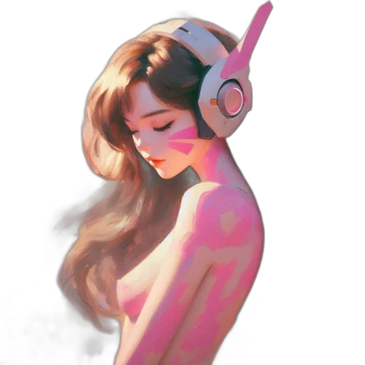 mask, dress, robot, vaporwave transparent PNG cut-out