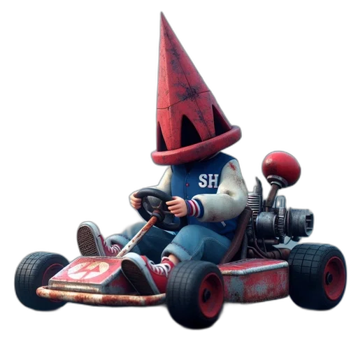 car, robot, hat, weapon transparent PNG cut-out