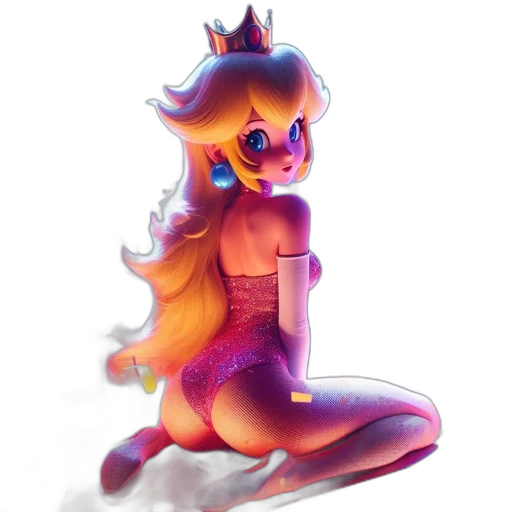 crown, dress, staff, creature transparent PNG cut-out