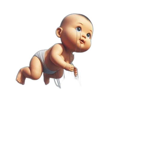 creature, face, animal, 3d render transparent PNG cut-out