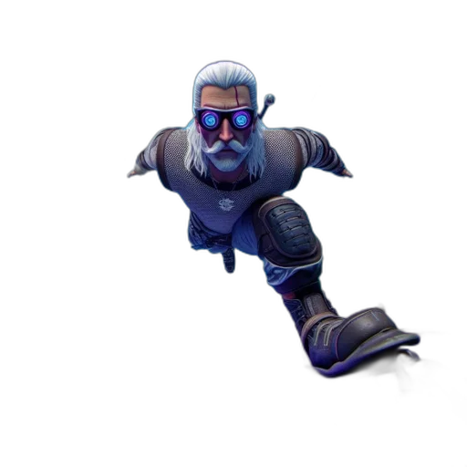 robot, weapon, staff, creature transparent PNG cut-out