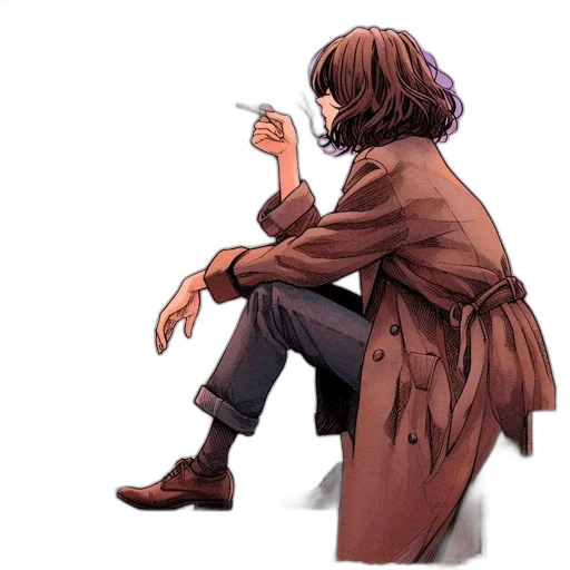 jacket, umbrella, staff, weapon transparent PNG cut-out