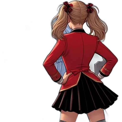 jacket, dress, staff, hair transparent PNG cut-out