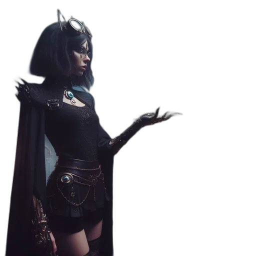 dress, staff, mask, concept art transparent PNG cut-out