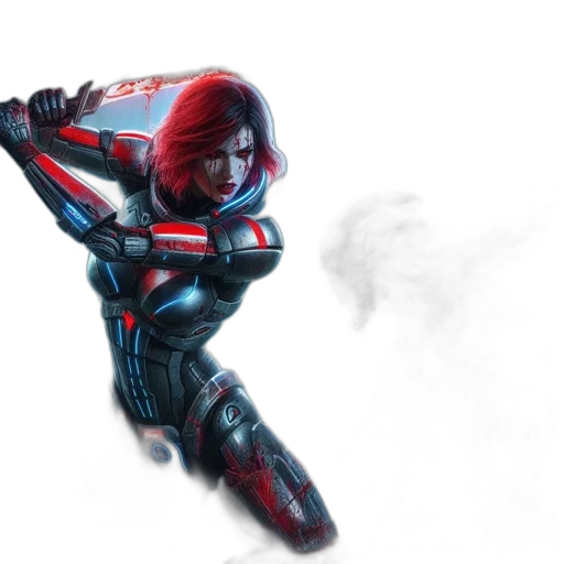 robot, concept art, comic book art, 3d render transparent PNG cut-out