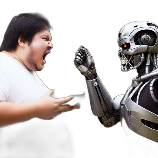 robot, creature, concept art, 3d render transparent PNG cut-out