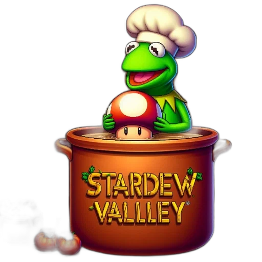 food, staff, pixel art, 3d render transparent PNG cut-out