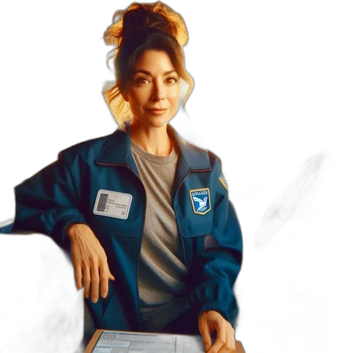 jacket, staff, concept art, photorealistic transparent PNG cut-out