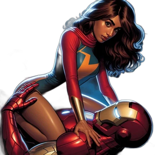 comic book art, concept art, female, superhero transparent PNG cut-out