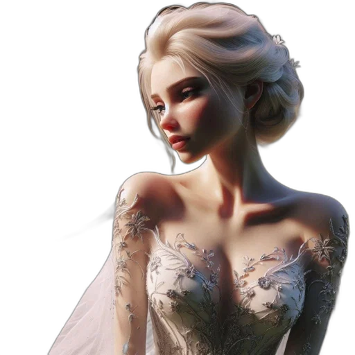 dress, concept art, fantasy art, photorealistic transparent PNG cut-out