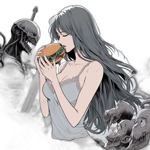 food, creature, concept art, anime transparent PNG cut-out