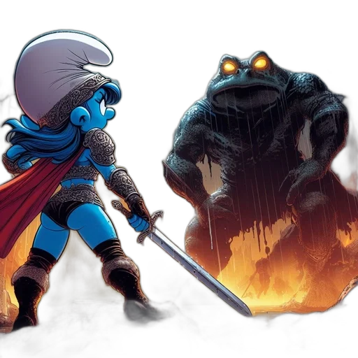 concept art, fantasy art, comic book art, fire transparent PNG cut-out