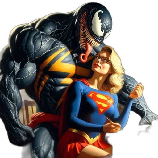 comic book art, concept art, underwater, outer space transparent PNG cut-out