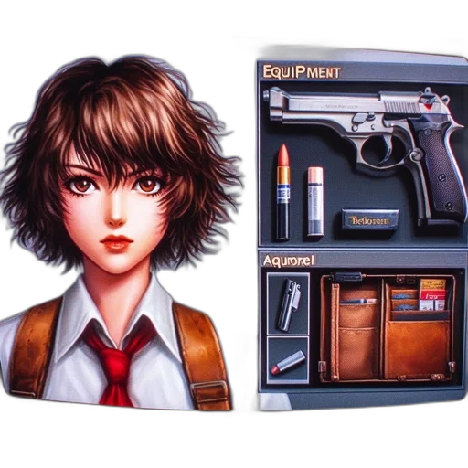weapon, jacket, concept art, photorealistic transparent PNG cut-out