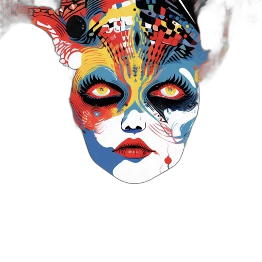 mask, face, crown, concept art transparent PNG cut-out