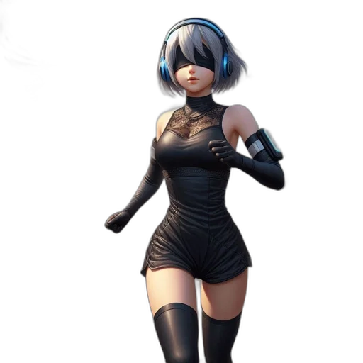 dress, weapon, staff, robot transparent PNG cut-out