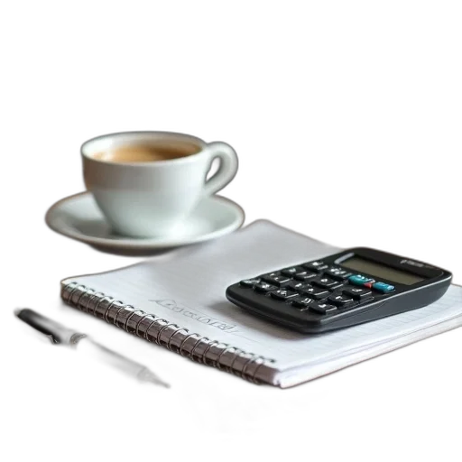 3d render, wooden, desk, cup transparent PNG cut-out