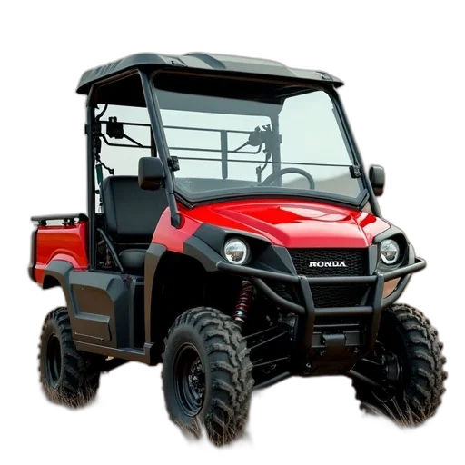 red, honda, pioneer, utv transparent PNG cut-out