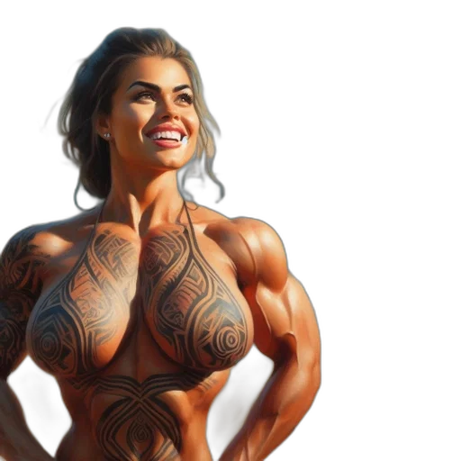 photorealistic, concept art, 3d render, woman transparent PNG cut-out