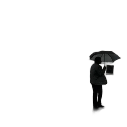 umbrella, jacket, staff, robot transparent PNG cut-out