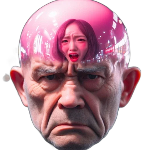 face, mask, umbrella, creature transparent PNG cut-out