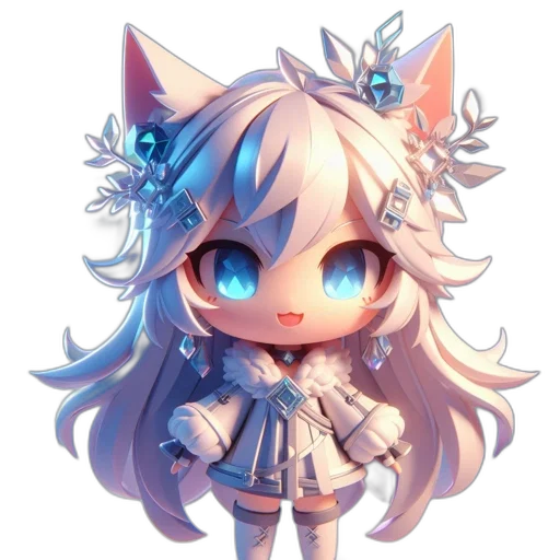staff, dress, creature, flower transparent PNG cut-out