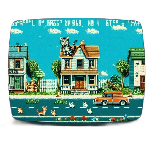 beach, city street, old, crt transparent PNG cut-out