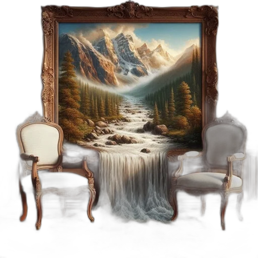 furniture, fantasy art, oil painting, concept art transparent PNG cut-out