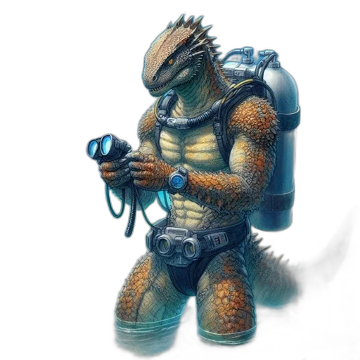 robot, creature, animal, staff transparent PNG cut-out