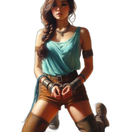 dress, fantasy art, comic book art, concept art transparent PNG cut-out