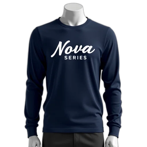navy, blue, long-sleeve, shirt transparent PNG cut-out